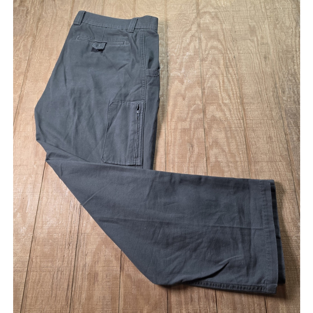 Weatherproof Vintage Men's Canvas Utility Pants 36x30 Gray Cargo Work Trousers